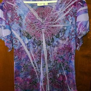 Ladies CATO SHORT SLEEZE BLOUSE size 22/24